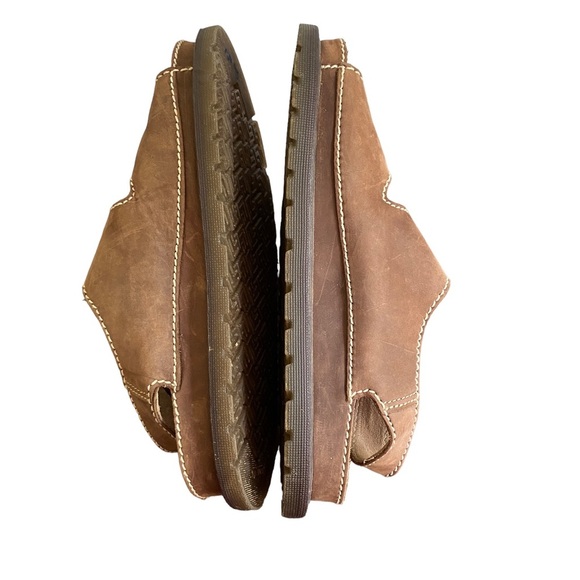 ARIZONIA JEAN CO Y2K Buckle Brown Suede Fisherman Platform Sandals Men's - Picture 2 of 9